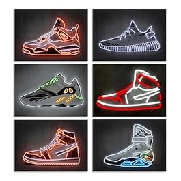 6Pcs Neon Effect Sneakers...
