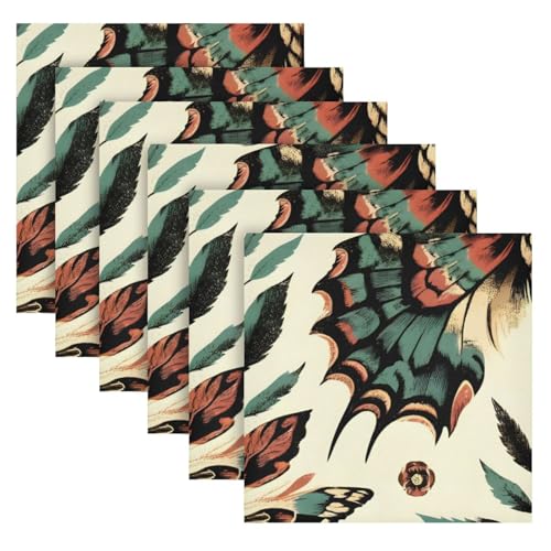 Servilletas de Tela Multicolor Butterfly Set 6 miniatura 2