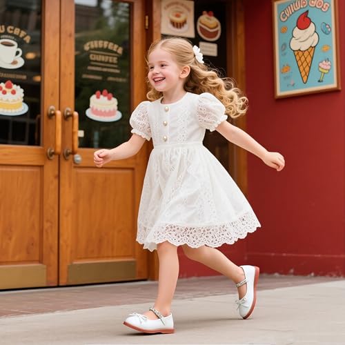 Image of Flaryzone Toddler Girls Mary Jane School Uniform Oxfords Dress Shoes Flats | Wide Round Toe,Cushioned Comfort, Flower Girl shoes for Wedding Party Daily