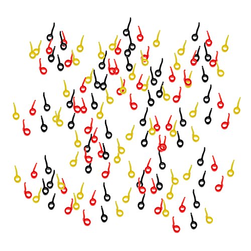 YIJU 108pcs Pesca de Carpa, Mangas Alinhadoras Mangas de Gancho, Cabeleiras de Carpa