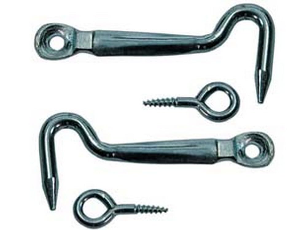 100PZ GANCI PIATTI CON OCCHIOLINI - mm.40 SX 1"1/2