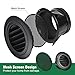 TIHCXNY Soffit Vents 8 Inch, Round Exhaust Air Vent Cover with Built-in Fly Screen for Bathroom Kithchen Office Home, Black 1P 200mm