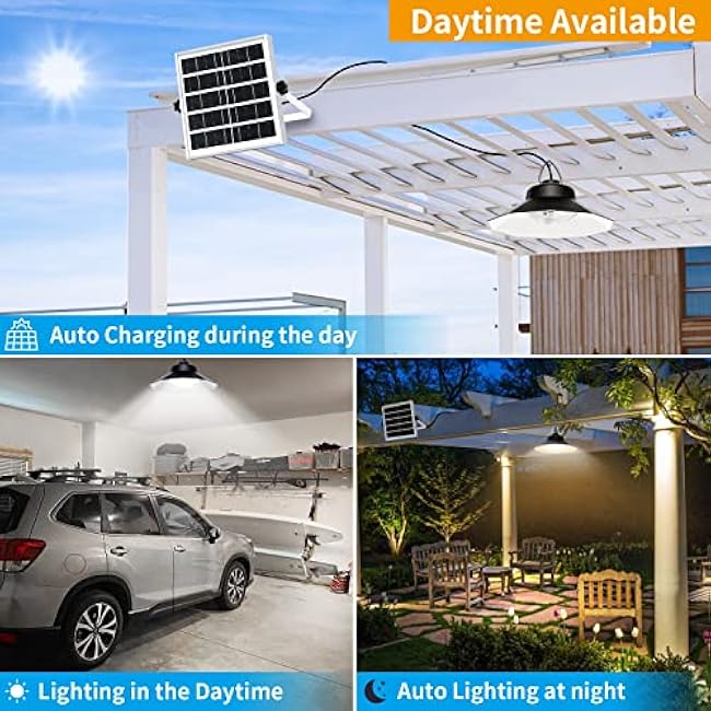 Aqonsie Solar Shed Light Solar Pendant 3 Colors Temperature Solar Motion Indoor Lights