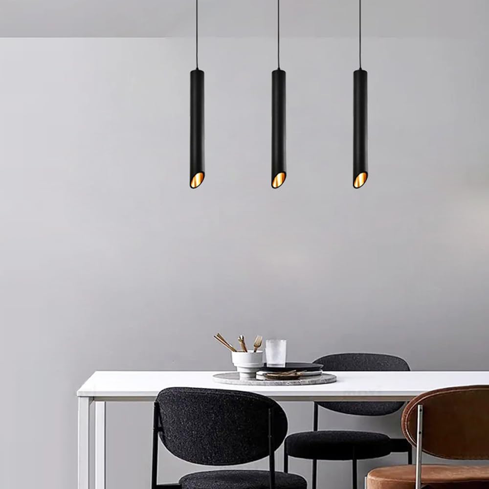 Lampa wisząca z ukośną rurką Czarna mini lampa wisząca do kuchni nad zlewem, Lampy wiszące LED w minimalistycznym stylu Światło punktowe Jadalnia Salon Lampa sufitowa na ladę barową