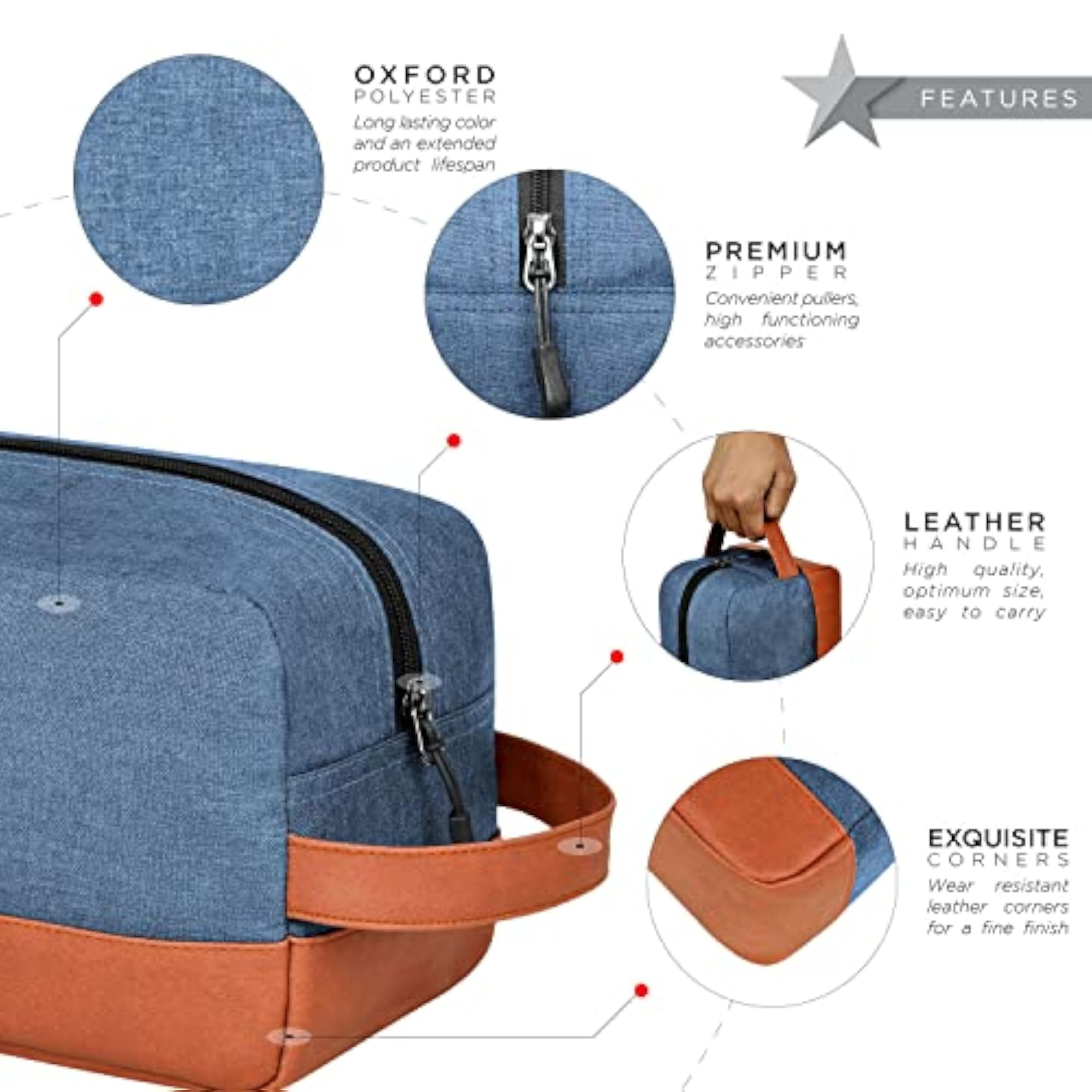 Travel Bag, Toiletry Organizer Shaving Kit for Men