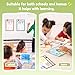 GNL Dry Erase Pocket Sleeves 30 Packs, Reusable Clear Plastic Ticket Holders with Rings, Durable & Easy-to-Erase Sheet Protectors, Black 10x14 Inch for Classroom & School Teacher Supplies