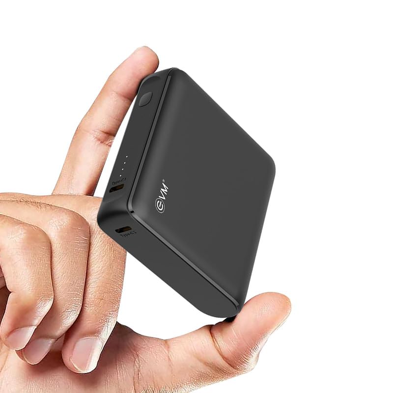 EVM EnFast Ace 10000mAh Powerbank - 22.5W PD Charging, Dual Type-C Output, Compact Design, 2 Years Warranty (EVM-P0408-Black)-image-10