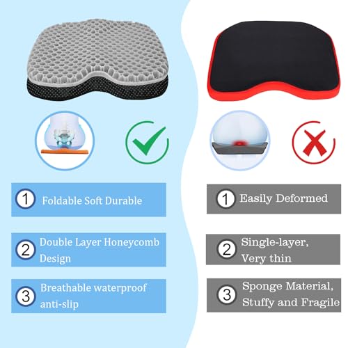 Image of NEW-Vi Anti-Slip Kayak Seat Cushion - Waterproof Thicken Gel Boat Kayak Canoe Rowing Stadium Pad for Sit in Kayak Chair Kayak Accessories Equipment Gear for Fishing Kayak