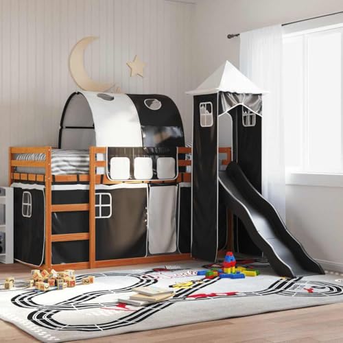 Nqyjm Litera sin colchón con tobogán blanco negro 90 x 200 cm Somier de láminas de fácil montaje para dormitorio, hotel, dormitorio L32H84167