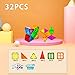 Magnetic Tiles Toys for Kids Preschool Learning, Magnetic Blocks Sensory Montessori Toys Set All Pieces, Ideal Educational Construction Gifts for 2+ Year Old Boys and Girls 32PCS