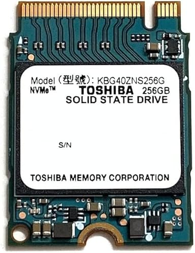 Kioxia SSD 256GB M.2 2230 1.181 in NVMe PCIe Gen3 x4 KBG40ZNS256G BG4 Unidad de estado sólido para Surface Pro Steam Deck Dell HP Lenovo Ultrabook