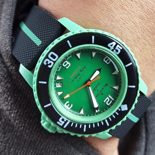 Image of 22 MM Watch Strap Replacement for Blancpain X Swatch with Hex Spanner Quick Release Silicone Watch Band Compatible with Bioceramic SCUBA Fifty Fathoms