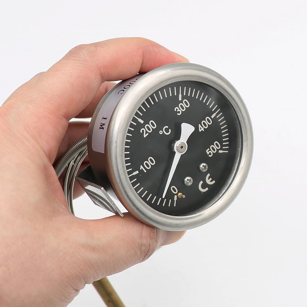 Pizzaofen Elektroofen Brotofen Thermometer Zeiger Temperaturanzeige 500 Grad 304 Edelstahl Temperaturanzeige
