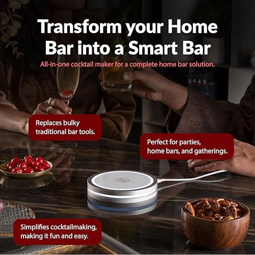 Image of Barsys Coaster 2.0 - AI Cocktail & Mocktail Maker, AI Powered & App Enabled with Unlimited Recipes, Portable, USB-Powered Drink Maker (Black)