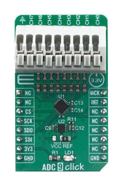 ADC 9 Clickboard, Daughter Boards/Module, 1 Stück | MIKROE-4105