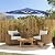 YITAHOME 10FT Patio Umbrella Push Button Tilt and Crank Adjustment Market Table Umbrella 8 Sturdy Ribs Aluminum Outdoor Umbrella UV Resistant for Garden, Deck, Backyard, Pool and Beach, Navy Blue