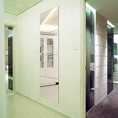 Miroirs muraux sans cadre pleine longueur avec film anti-explosion et base - 5