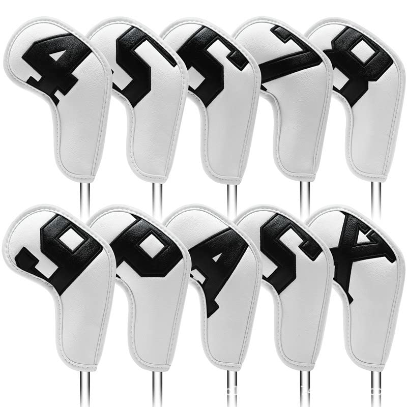 Fundas Palos De Golf 10pcs Golf Golf Cubierta de Hierro Golf Iron Head Cover Golf Club Protection Cubre Accesorios Deportivos al Aire Libre Funda Driver Golf (Color : 1)
