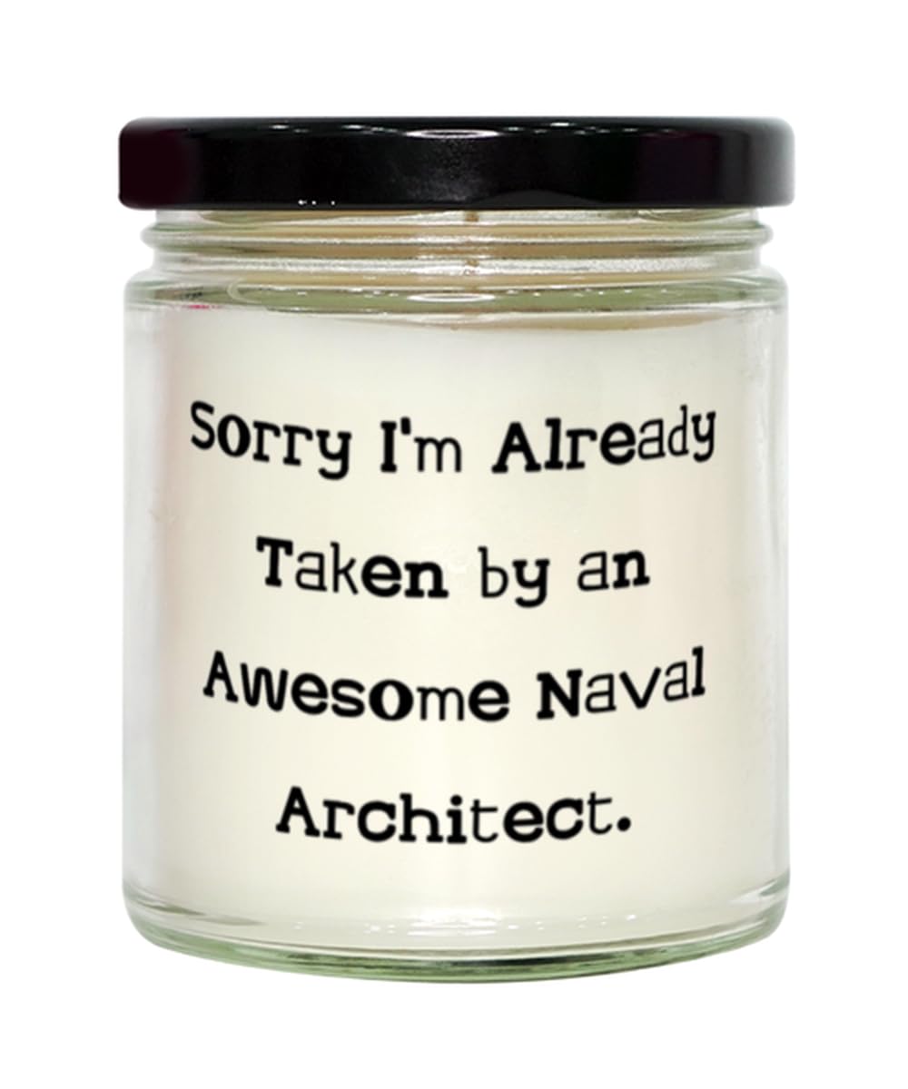 Inspire Naval Architect Scent Candle, Sorry I'm Already Taken, Gifts for Coworkers, Present from Friends, for Naval Architect, Naval Architecture, Marine Engineering, Maritime Engineering, Ocean