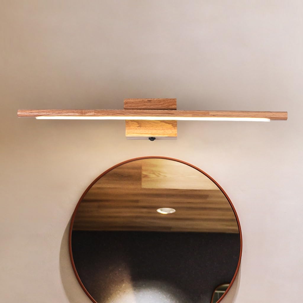 YXNKK Lampes Murale Moderne LED, Applique en Bois Ligne Intérieur Lumière Murale Éclairage Chevet Lire Lampe Avant Miroir Salle de Bain Luminaire Murale Salon Décorative pour Chambre Salle,A,120CM 24W