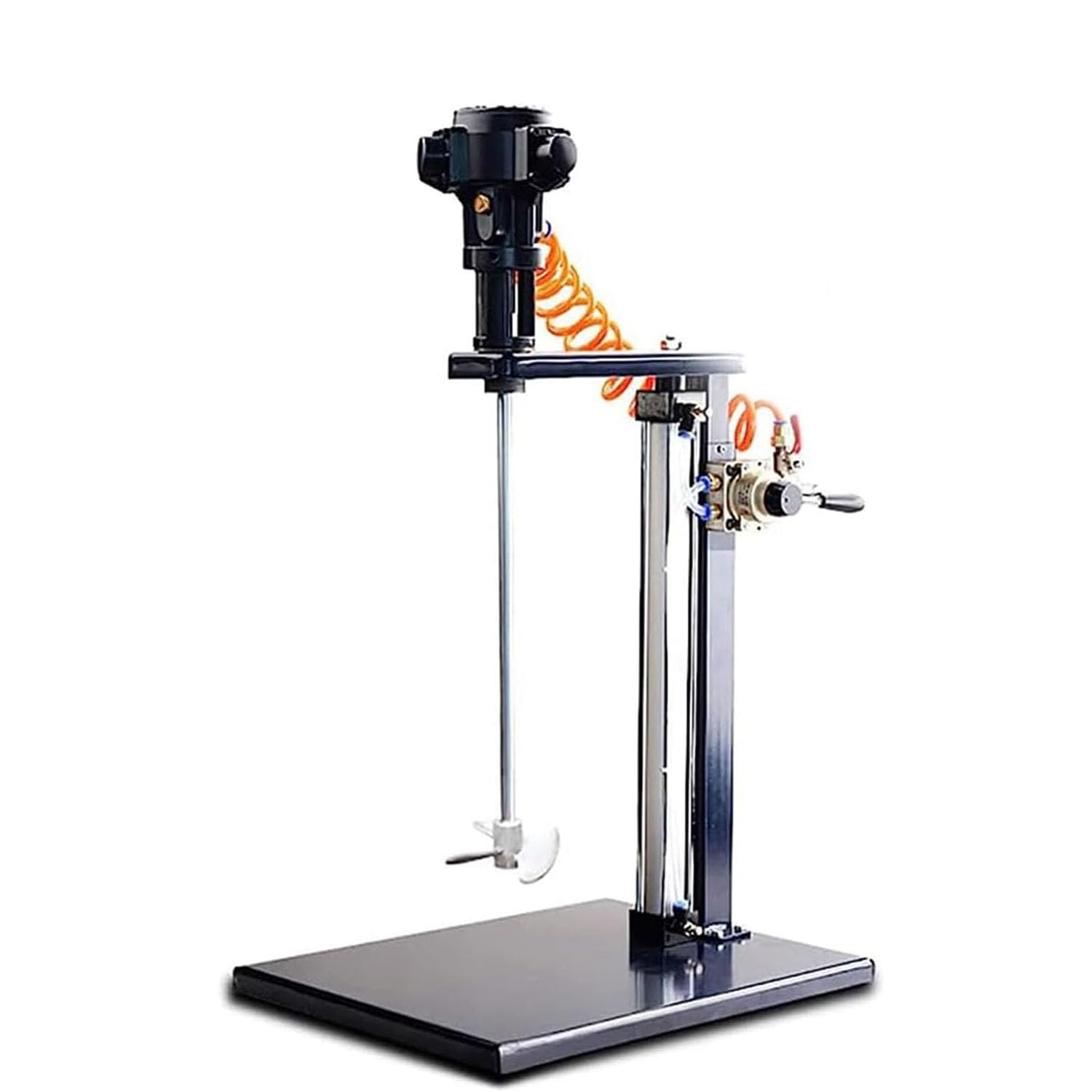 Pneumatischer Farbmischer 1/4 PS Rührwerk 20L/5gal Mischer mit Ständer, Edelstahl Rührmaschine 2600 rpm Industrie Farbmischmaschine Eimer-Rührer Höhenverstellbar