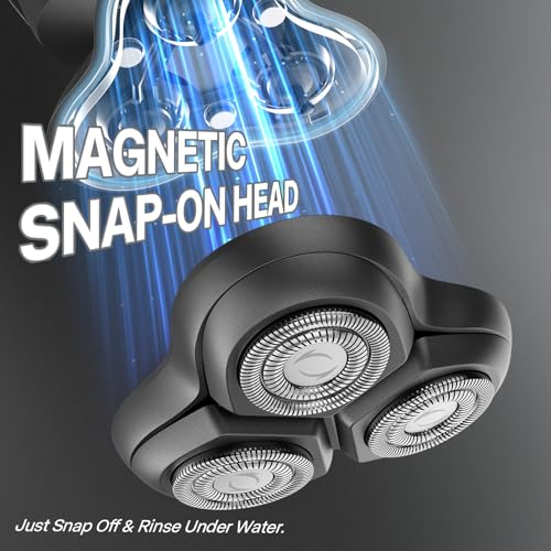 Image of Electric Razor for Men, 3D Flex Blades with Pop-Up Trimmer, IPX8 Waterproof, Concrete Gray