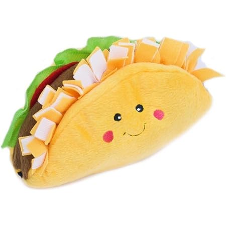 ZippyPaws - NomNomz Plush Squeaker Dog Toy for The Foodie Pup - Taco