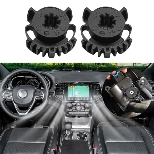 Rebvugr 2PCS HVAC Blend Door Gear Kit Air Door Actuator Gear Kit 68214880AA Heater AC Actuator Gear Cog Car Interior Accessories Fit for Dodge Durango 2011-2017 Grand Cherokee 2011-2016 (2PCS)