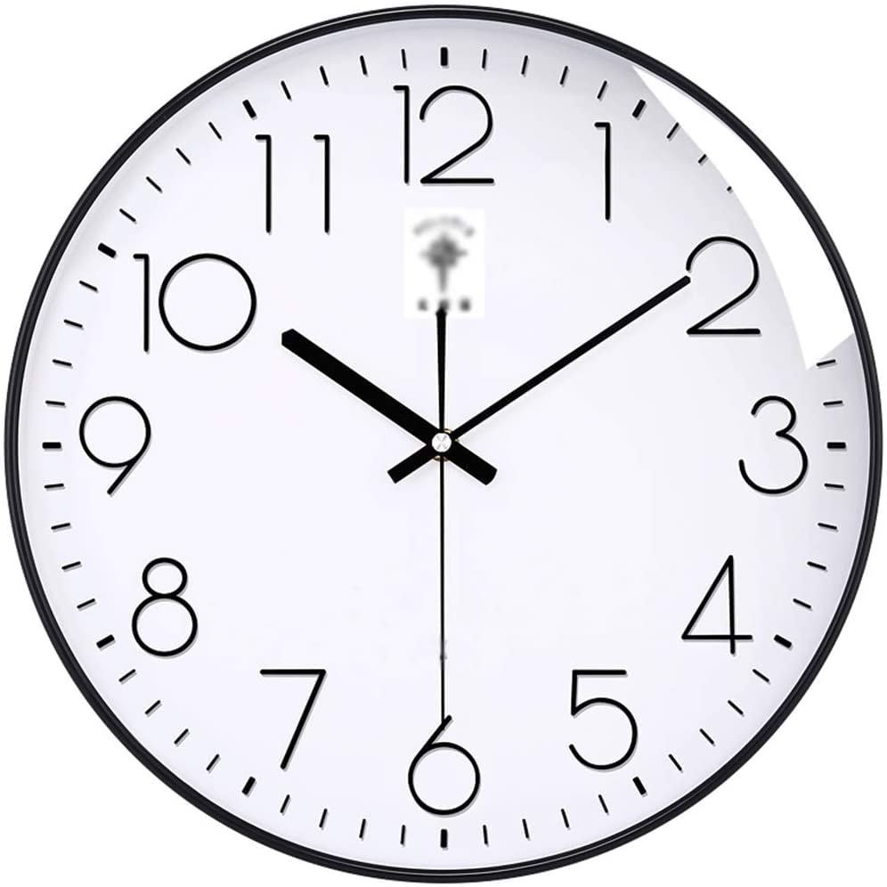 Horloge murale silencieuse 10/12/14/16 pouces avec bordure de peinture et chiffres 3D
