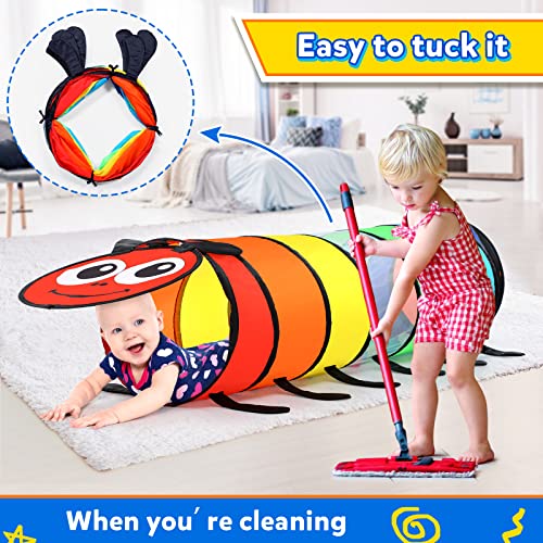 Kids Play Tunnel For Toddlers, Colorful Pop Up Crawl Through Tunnel Play Tent For Infant Baby Or Dog Cat Pets With Breathable Mesh, Collapsible Gift For Boy And Girl Games Indoor And Outdoor Toys #TOP7