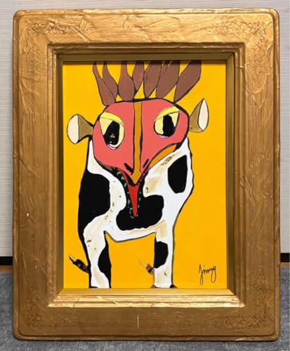 F4号手描き油彩画 ジミー大西神様豪華額縁 サイン 落款 代表作 絵画のサムネイル