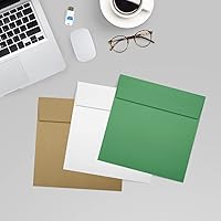 Vista 329 de LUXPaper Sobres de invitación cuadrados Despegar y prensar 8 x 8 pulgadas Natural Texto de 70 libras 50