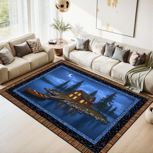 JCFANGALLERY Washable Area Rug 6x9 for Living Room, Large Soft