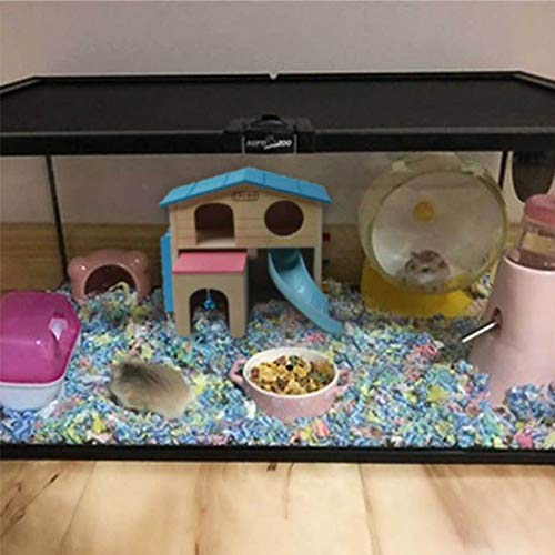 Kathson Hamster House Pets Small Animal Hideout With Funny Climbing Ladder Slide Wooden Hut Play Toys Chews For Small Animals Like Dwarf Hamster And Mouse thumb #5