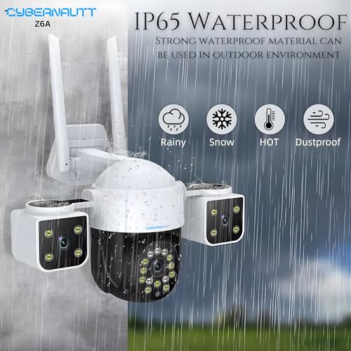 Image of XUGA Cybernautt Z6A 15MP Triple Lens WiFi Camera | 15MP triple-lens multi-angle viewing system. Features IP66 weatherproof shell, clear color night vision, and two-way talk.