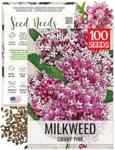 Image of Seed Needs Pink Swamp Milkweed Seeds for Monarch Butterflies 1 Pack