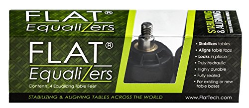 FLAT Equalizers - M8 Thread Size | Stop Wobbly Tables | Restaurant Grade, Easy Install, Improves Customer Experience