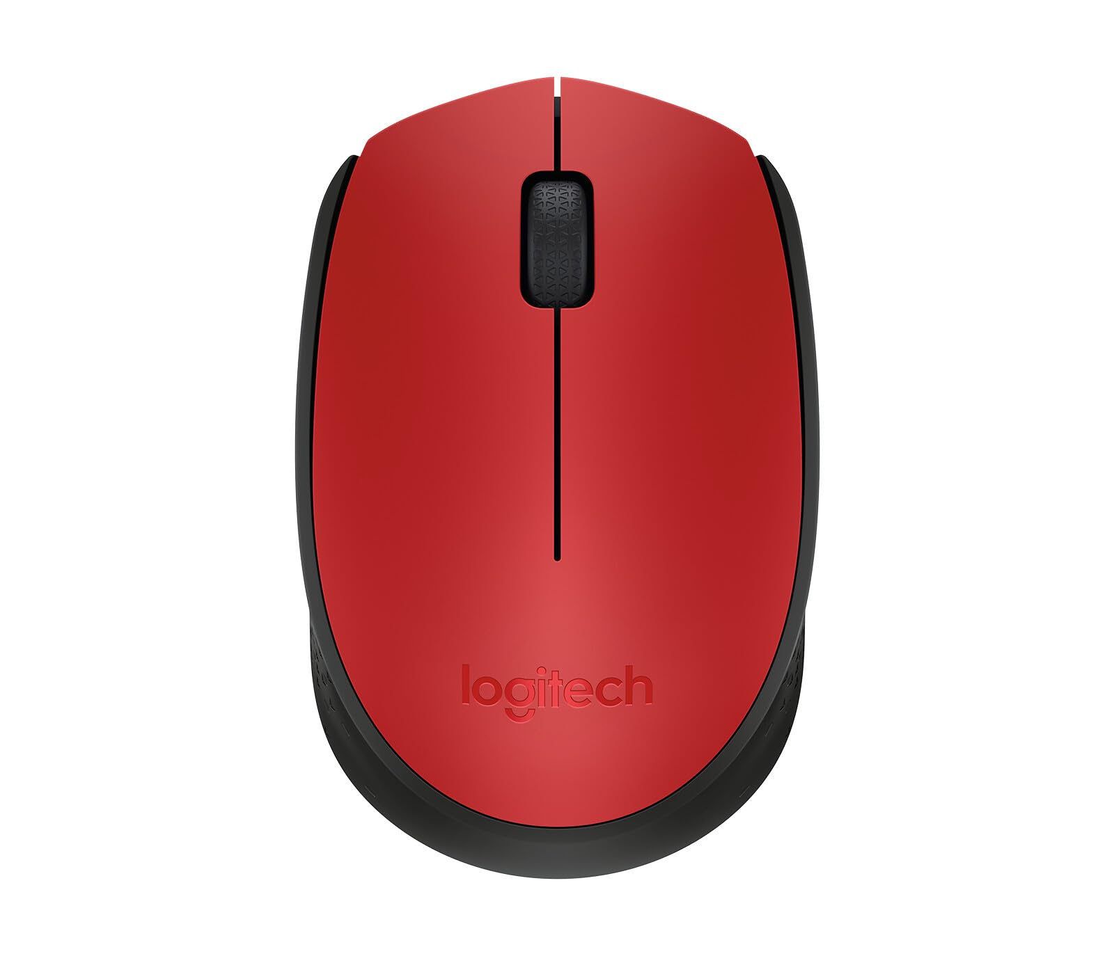 Logitech M171 Wireless Mouse for PC, Mac, Laptop, 2.4 GHz with USB Mini Receiver, Optical Tracking, 12-Months Battery Life, Ambidextrous - Red