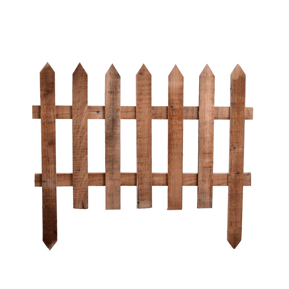 Yatai Standing Rustic Wooden Fence Cedar Spaced Picket Fence Garden Creations Patio Pet Gate For Miniature Home Garden Wedding Party Decoration Ornament Fence (Medium), 1912060-3