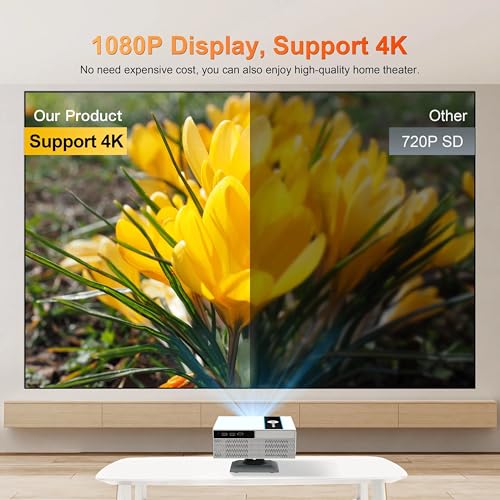 AUN X6 Smart Projector, 12000 Lumens, Android 11 Projector 4K Ultra HD Support, HDMI ARC, 2GB 16GB, 1080p Native, Rotatable, Auto Focus, Keystone,... - Image 6