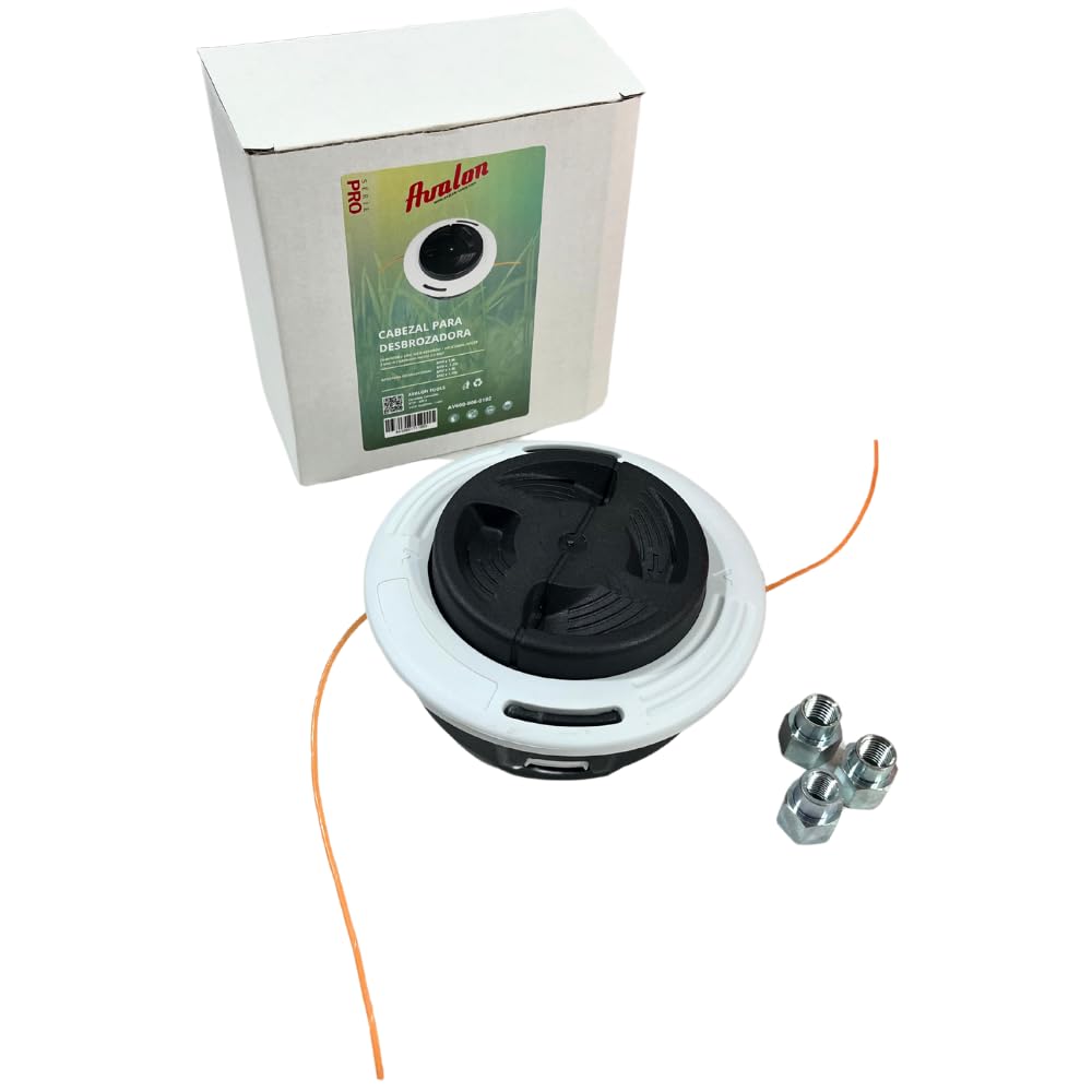 Avalon - Cabezal para desbrozadora Universal Profesional Carga fácil Recambio M10 M12 Compatible con desbrozadora recortabordes Stihl FS Incluye adaptadores e Hilo de Corte