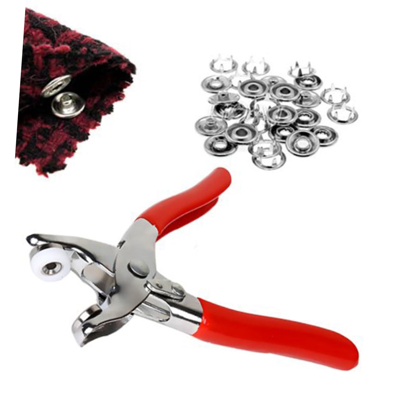 Kit de Broches de Presión de Cobre para Ropa, 200 Piezas | 50 Juegos, Uso en Manualidades y Reparación, Ligero y Fácil de Usar para Sustituir Cierres