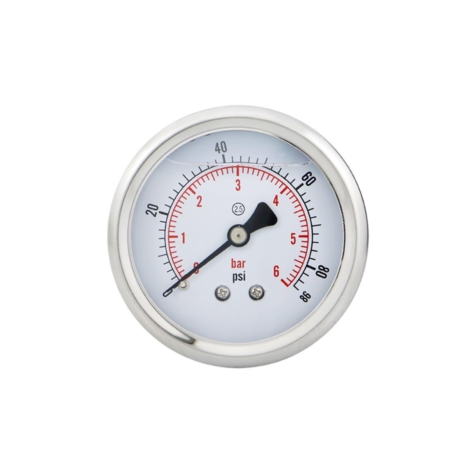 Manómetros de presión de 60 mm con conexión axial Trasera -1-0-600 Bar, presión de Aceite, presión de Agua, manómetro neumático hidráulico de Gas (Color: BSP(G) 1-4, tamaño: 0-6 Bar)