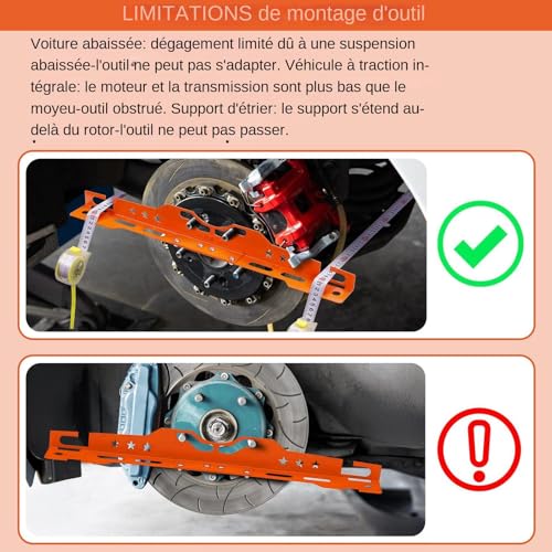 Outil de géométrie anti usure pneu plaques de réglage du pincement acier pour camion de garage