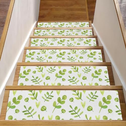 Alfombras de peldaños interiores para escaleras de madera seguras 2