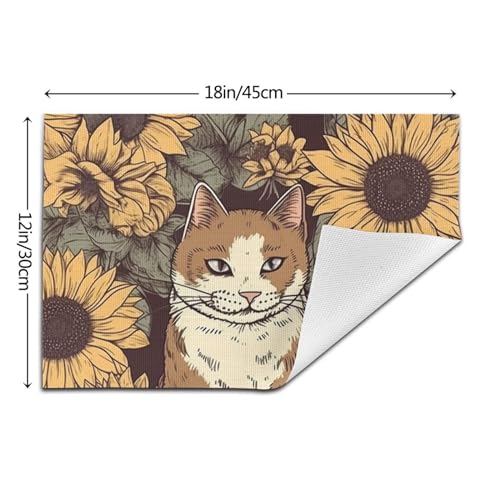 Sets de table antidérapants chat en PVC pour protéger la table des rayures - 3