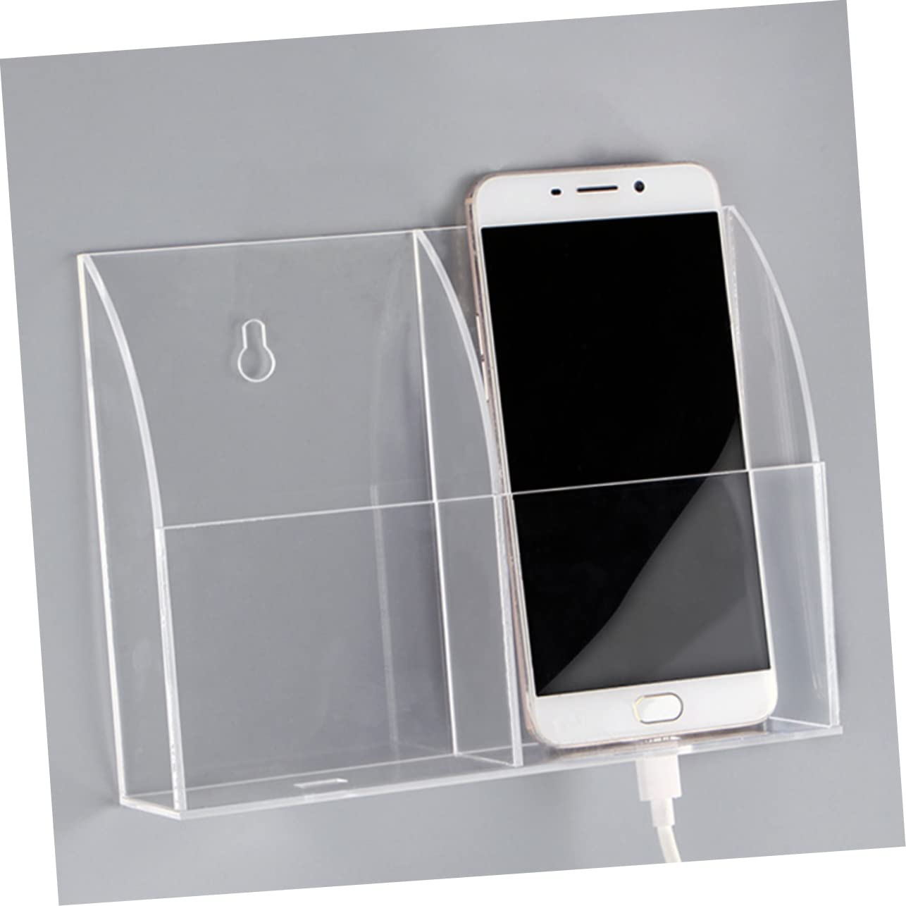 Alipis Soporte Mando Distancia Pared Estante Almacenamiento Soporte Carga Celular Caja Contenedor Estuche Almacenaje