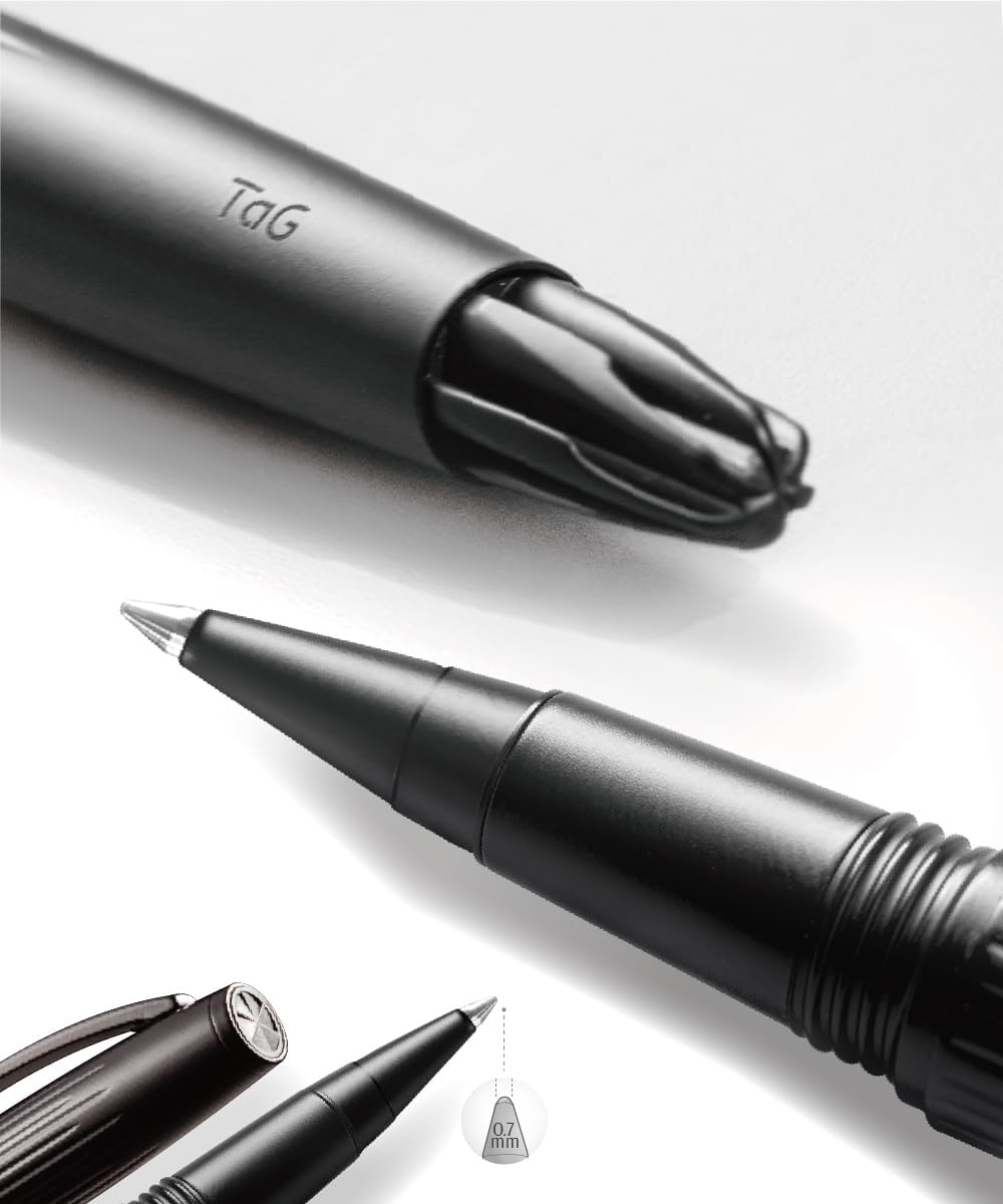TAG Submarine Luxury Refillable Rollerball Pen, Turbine-Driven Refill with 0.7 mm Fine Point – Elegant Writing Gift for Men & Women, Designed by Award-Winning Team