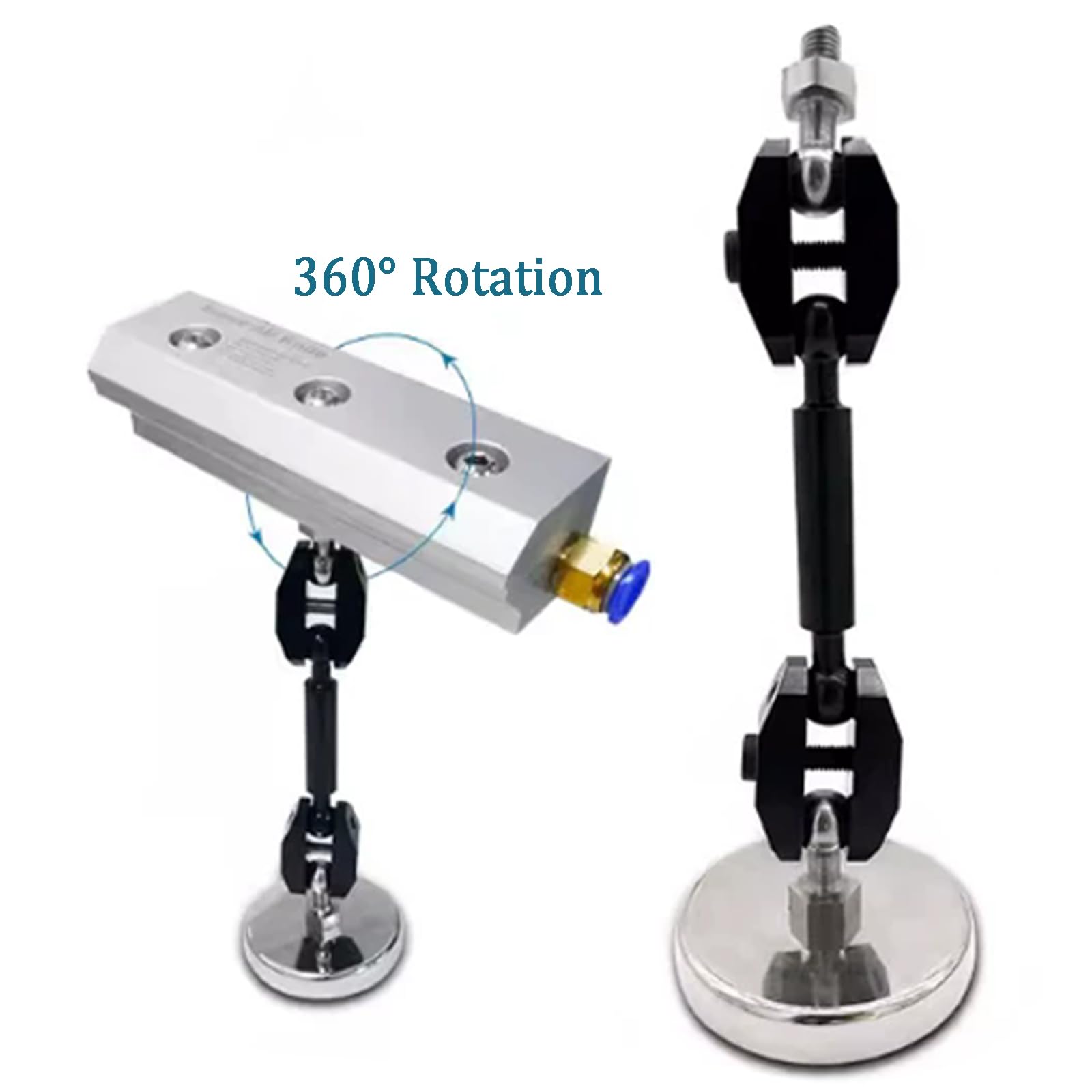 Uchwyt montażowy dmuchawy nożowej Daria, uniwersalny magnetyczny uchwyt obrotowy o 360°, z mocną magnetyczną podstawą, 160/260 mm pręt, do pozycjonowania 160 mm