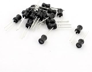 Aexit 20Pcs PCB Batteries, Chargers & Accessories Board Radial Lead Inductor 100uH 500mA 5x7mm Isolation Transformer 10% Tolerance